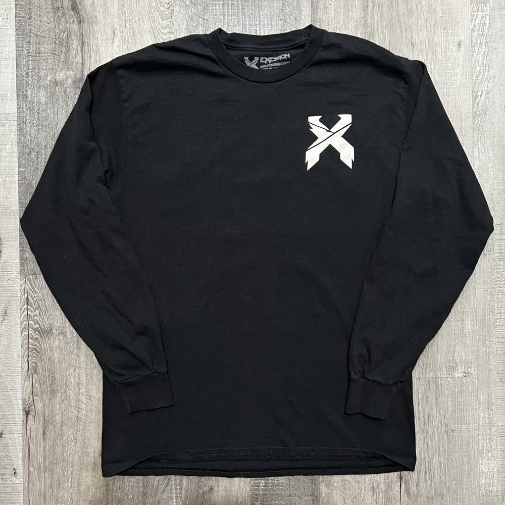 Excision Detox T Shirt Black/White Long Sleeve EDM Dubstep DJ Merch Shirt Sz M